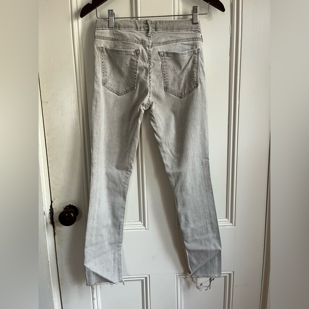 MOTHER Women's The Looker Light Gray Skinny Jeans